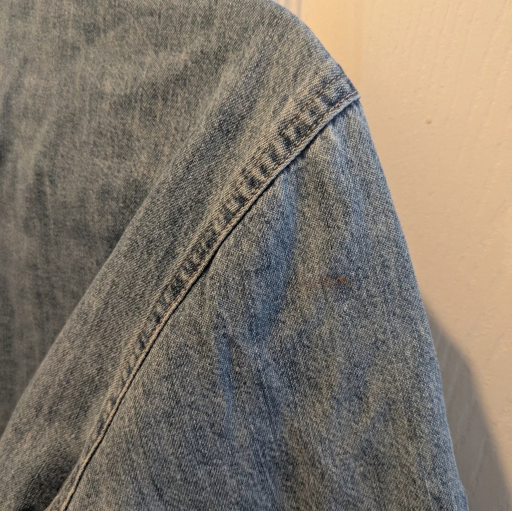 J JILL DENIM JEAN Denim Shirt Jacket Medium Wash Fitted - Picture 7 of 9